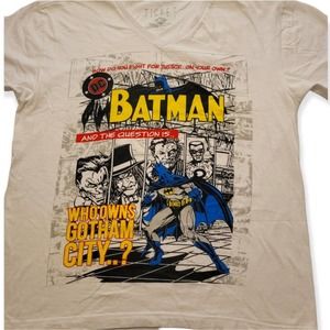 Men's DC Comic V-Neck Batman, Joker, Penguin, Two-Face, Riddler Graphic Tee XL